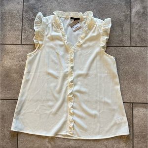 NWT Staccato Ruffle Sleeveless Blouse